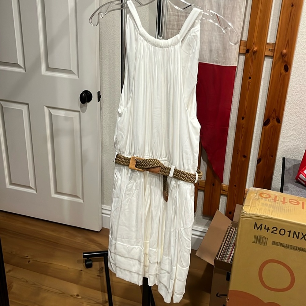 Brand new belted halter dress